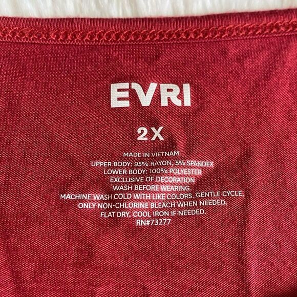 EVRI Top Stretch Mauve Womens Size 2X - Picture 4 of 4